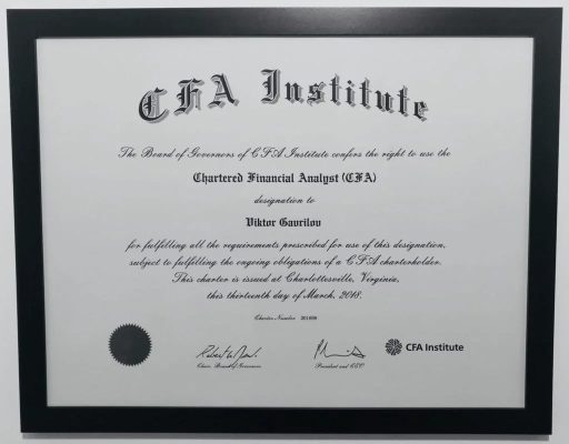 cfa certificate