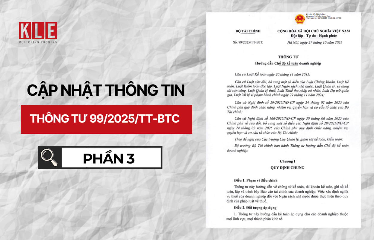 Cập nhật thông tư 99